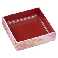 エフピコ 弁当容器 WPS-角150-150(V) 本体 市松春扇 80050162 1ケース(300個(15個×20)（直送品）