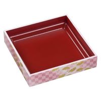 エフピコ 折箱 WPS-角 194-194(V) 市松春扇 80050165 1ケース(180個(15個×12)（直送品）