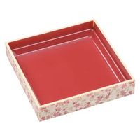 エフピコ 弁当容器 WPS-角214-214 本体 花かすみ朱 80060055 1ケース(135個(15個×9)（直送品）