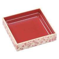 エフピコ 弁当容器 WPS-角180-180(V) 本体 花かすみ朱 80060053 1ケース(240個(15個×16)（直送品）