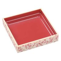 エフピコ 弁当容器 WPS-角194-194 本体 花かすみ朱 80060054 1ケース(180個(15個×12)（直送品）