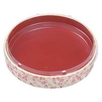 エフピコ 弁当容器 WPS-丸250V 花かすみ朱 エコ蓋付 80060056 1ケース(90個(15個×6)（直送品）