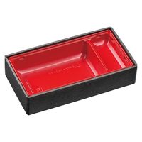 エフピコ どんぶり容器 WU-302-44 本体 黒地黒千筋赤 8E323020 1ケース(270個(15個×18)（直送品）