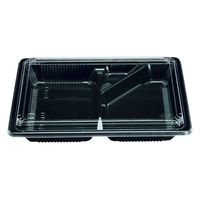 エフピコチューパ 弁当容器 松花堂 201 黒セット CP560630 1ケース(600個(100個（直送品）