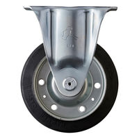 【アウトレット】ハンマーキャスター ハンマー 固定式ゴム車輪(スチールホイール・ローラーベアリング)150mm 420SRRB150 1個