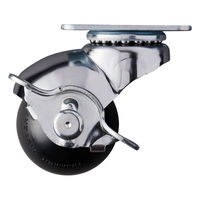 【アウトレット】ハンマーキャスター ハンマー プレート式 旋回式ゴム車輪 40mm ストッパー付 40515PR40 1個