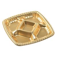 エフピコ オードブル容器 ティアラプラッター220 本体 金 48702200 1ケース(600個(25個×（直送品）