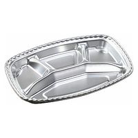 エフピコ オードブル容器 ティアラプラッター小判-8 本体 銀 40711081 1ケース(400個(50個×8)（直送品）