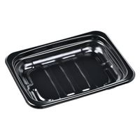 エフピコ 発泡トレー BOX-28-21(40) 本体 黒 44132821 1袋(25個)（直送品）