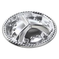 エフピコ オードブル容器 シェルトプラッター丸10 本体 銀 49910100 1袋(25個)（直送品）