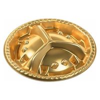 エフピコ オードブル容器 シェルトプラッター丸10 本体 金 49900100 1袋(25個)（直送品）