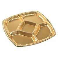 エフピコ オードブル容器 ティアラプラッター250 本体 金 48702500 1袋(10個)（直送品）