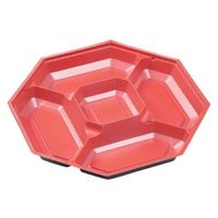 エフピコ WPS-八角280-N1 赤(内装) 78576281 1ケース(60個(10個×6)（直送品）