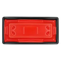 エフピコ 寿司容器 Sステージ24-11 本体 黒フチ赤 41162418 1ケース(900個(50個×18)（直送品）