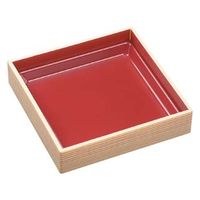 エフピコ 弁当容器 WPS-角194-194 本体 柾目朱 80050124 1ケース(180個(15個×12)（直送品）