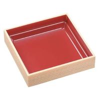 エフピコ 弁当容器 WPS-角180-180 本体 柾目朱 80050123 1ケース(240個(15個×16)（直送品）