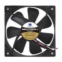 アイネックス OMEGA TYPHOON G 120mm 究極静音タイプ CFZ-120GLB 1個 67-9231-59（直送品）