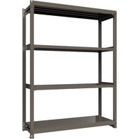 ICHIMAI 重量ボルトレスラック 段荷重1000Kg H2400×W1800×D600 天地4段 単体グレー TH1000-866T4（直送品）