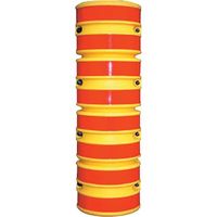 カネソウ 車止めプロテクター 反射テープ付 G-PP-04-HANSHATAPETSUKI 1組(1個) 253-3160（直送品）