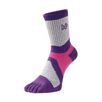 エビスニット 吸汗速乾メリノウール使用ミドルソックス 5指タイプ パープル 23~25cm TR-1423 1足 67-4573-37（直送品）