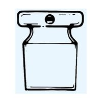 日本理化学器械 ストップ栓・C 短形 白 摺部29/15 007-29CA 1個 65-8665-16（直送品）