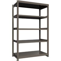 ICHIMAI 重量ボルトレスラック 段荷重1000Kg H2400×W1500×D750 天地5段 単体グレー TH1000-857T5（直送品）