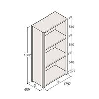 アズワン 軽量棚 ERR密閉型 H1800×W1800×D450 有効棚 3段 67-5246-44 1個（直送品）