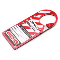 セーフラン安全用品 吊りタグ兼用ハスプ 赤 英語版 J2672 1個（直送品）