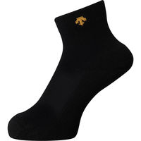 DESCENTE(デサント) バレーボール 靴下 2足組スーパーショートソックス 25-28 ブラック×ゴールド DVB9136S2（直送品）