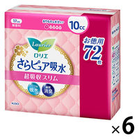 ロリエ さらピュア吸水 超吸収スリム 10cc 大容量サイズ 1セット（72枚入×6パック） 花王