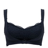 【アウトレット】ルシアン ナイトブラ 睡眠時 ナイトサポート フロントホック コバルトネイビー M 1個