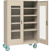 トラスコ中山 TRUSCO スーパーヘビーキャビネット 1200X600 窓・キャスター付 SHC-605MC-A 1台 585-6955（直送品）