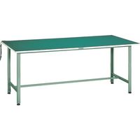 TRUSCO 軽荷重作業台(300kg)AE型 1200X900XH742 帯電防止マット張り グリーン色 AE-1209D 1台（直送品）