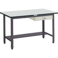 TRUSCO 中荷重作業台(500kg)AEW型 1500X900XH740 薄型1段引出付 ダークグレー色 AEWP-1590UDC1（直送品）