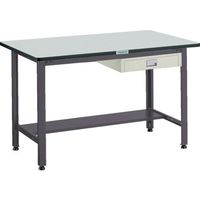 TRUSCO 中荷重作業台(500kg)AEW型 900X600XH740 薄型1段引出付 ダークグレー色 AEWR-0960UDC1 1台（直送品）
