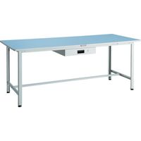 TRUSCO 軽荷重作業台(180kg)BO型 1800X750XH740 薄型2段引出付 ホワイト色 BOR-1875UDK2 1台（直送品）