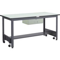 TRUSCO 中荷重作業台(500kg)CFW型 1500X900XH740 1段引出付 ダークグレー色 CFWP-1590F1 1台（直送品）