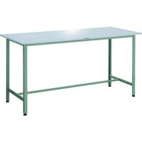 TRUSCO 軽荷重立作業台(300kg)HAE型 1200X900XH900 ステンレス張り グリーン色 HAES-1209 1台（直送品）