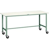 TRUSCO 軽荷重立作業台(150kg)HAE型 1200X750XH969 φ75キャスター付 グリーン色 HAE-1200C75 1台（直送品）