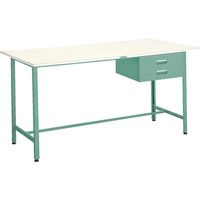 TRUSCO 軽荷重立作業台(300kg)HAE型 1200X750XH900 2段引出付 グリーン色 HSAE-1200F2 1台（直送品）