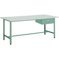トラスコ中山 TRUSCO 軽荷重作業台(300kg)AE型 1500X600XH740 1段引出付 グリーン色 RAE-1560F1 1台（直送品）