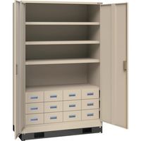 トラスコ中山 TRUSCO スーパーヘビーキャビネット 引出小12個 ベース付 SHC-603MB12S 1台 585-6969（直送品）