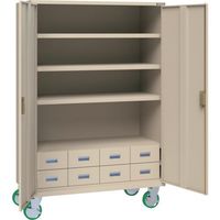 トラスコ中山 TRUSCO スーパーヘビーキャビネット 引出小8個 キャスター付 SHC-604LC8S 1台 585-6956（直送品）