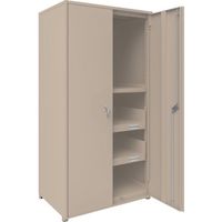 TRUSCO M2型軽中量棚棚 背板・側板・扉付 W860XD600 HTM型スライド棚2段付 M2-6363-HTM62-SGD 1台（直送品）