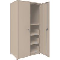 TRUSCO M2型軽中量棚棚 背板・側板・扉付 W860XD600 HTM型スライド棚3段付 M2-6363-HTM93-SGD 1台（直送品）