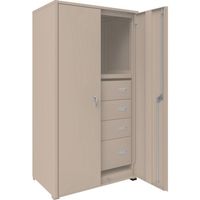 TRUSCO M3型中量棚 背板・側板・扉付 W900XD595 HM型浅型引出し3段+深型1段付 M3-6363-HM94-SGD 1台（直送品）