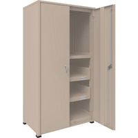 TRUSCO M3型中量棚 背板・側板・扉付 W900XD595 HTM型スライド棚2段付 M3-6363-HTM62-SGD 1台（直送品）