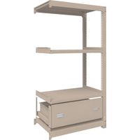 トラスコ中山 TRUSCO M3型中量棚 W900XD595XH1800 深型引出1段付 連結 M3-6364-HM31B 1台（直送品）