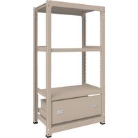 トラスコ中山 TRUSCO M3型中量棚 W900XD595XH1800 深型引出1段付 M3-6364-HM31 1台 244-2081（直送品）