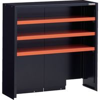 トラスコ中山 TRUSCO TWUT型上棚 900X460XH880 中棚3枚付 黒 TWUT-903 1台 256-2363（直送品）